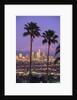 Two Palm Trees with Distant Los Angeles by Anonymous