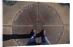 Tourist Standing on Four Corners Monument by Anonymous