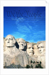 Preamble to US Constitution Above Mount Rushmore by Anonymous