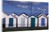 Beach Huts on Devon Town's Waterfront by Anonymous