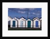 Beach Huts on Devon Town's Waterfront by Anonymous