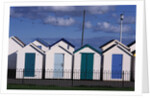 Beach Huts on Devon Town's Waterfront by Anonymous
