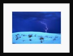 Lightening above White Sand Dune by Anonymous