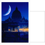 St. Peter's Basilica at Night by Anonymous