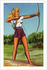 Woman Doing Archery by Anonymous