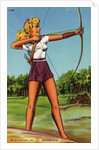 Woman Doing Archery by Anonymous