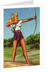 Woman Doing Archery by Anonymous