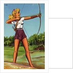 Woman Doing Archery by Anonymous
