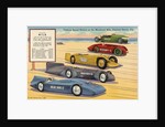 Famous Speed Racers on the Measured Mile, Daytona Beach, Florida Postcard by Anonymous