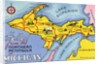 Map of Michigan's Northern Peninsula by Anonymous