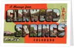 Greeting Card from Glenwood Springs, Colorado by Anonymous
