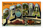 Greetings from Peoria, Illinois Postcard by Anonymous