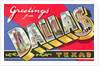 Greetings from Dallas, Texas Postcard by Anonymous