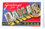 Greetings from Dallas, Texas Postcard by Anonymous