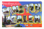 Greeting Card from Winston-Salem, North Carolina by Anonymous