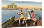 Women Fishing on Back of Boat by Anonymous