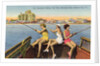 Women Fishing on Back of Boat by Anonymous
