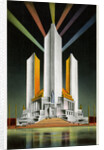 Three Fluted Towers at Chicago World's Fair Postcard by Anonymous