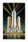 Three Fluted Towers at Chicago World's Fair Postcard by Anonymous