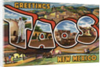 Greetings from Taos, New Mexico Postcard by Anonymous