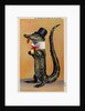 Postcard of Alligator in Top Hat and Bow Tie by Anonymous