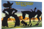 Cartoon of Cowboy Promoting Wyoming by Anonymous