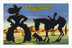Cartoon of Cowboy Promoting Wyoming by Anonymous