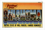 Greeting Card from Oklahoma by Anonymous