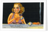 Cartoon of Woman Drinking Tea by Anonymous