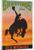 Greetings from Old Wyoming Postcard by Anonymous