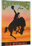 Greetings from Old Wyoming Postcard by Anonymous
