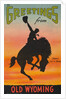 Greetings from Old Wyoming Postcard by Anonymous