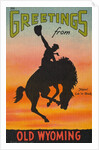 Greetings from Old Wyoming Postcard by Anonymous