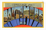 Postcard of Baltimore, Maryland by Anonymous