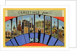 Postcard of Baltimore, Maryland by Anonymous