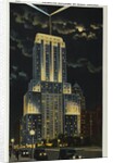 Postcard of Palmolive Building at Night by Anonymous