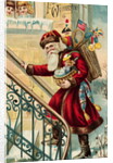 Postcard of Santa Claus Carrying Toys by Anonymous