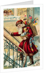 Postcard of Santa Claus Carrying Toys by Anonymous