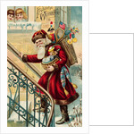 Postcard of Santa Claus Carrying Toys by Anonymous