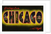 Greetings from Chicago at Night Postcard by Anonymous