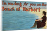 Postcard of Woman Sitting on the Beach by Anonymous
