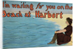 Postcard of Woman Sitting on the Beach by Anonymous