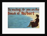 Postcard of Woman Sitting on the Beach by Anonymous