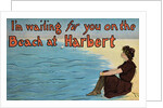 Postcard of Woman Sitting on the Beach by Anonymous