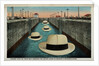Postcard of Hats Floating Through Gatun Locks by Anonymous