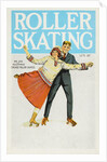 Postcard of Couple Roller Skating by Anonymous