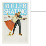 Postcard of Couple Roller Skating by Anonymous
