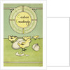 Easter Greetings Postcard with Chicks by Anonymous
