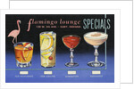 Flamingo Lounge Specials Menu and Drinks Card by Anonymous