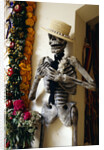 Day of the Dead Skeleton and Flowers by Anonymous